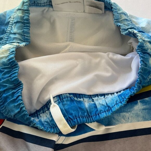 Pokemon Board Shorts Boys M Multicolor Swim Trunks Pikachu Swimwear Beach - Picture 6 of 12